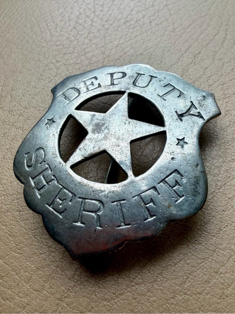 Deputy Sheriff Replica Wild West Metal Badge Pin